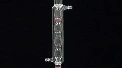 StonyLab Borosilicate Glass Allihn Condenser with 24/40 Joint 200mm Jacket Length Lab Glass Condenser