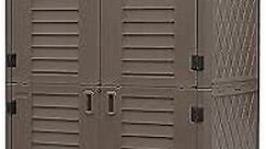 Sheds & Outdoor Storage, 66 Cu.ft Vertical Storage Sheds Outdoor with Floor, Outdoor Storage Cabinet Waterproof for Garage Storage, Pool Storage, Bike Shed, Garden Shed, Outdoor Storage (Brown)