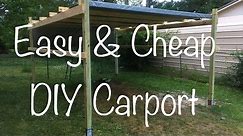 Easy & Cheap DIY Carport Subscribe if you find this video interesting!