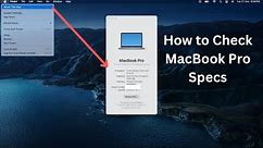 How to Check Macbook Pro Specs Revealed!