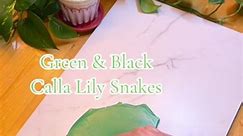 Here are the first snakes in the upcoming floral snake collection! 🐍 I am finally not sick anymore, it felt like forever but I think it was 10 days? 😂 For those requesting non-floral snakes don’t worry, I plan on making some marbled only designs! #polymerclayartist #polymerclay #snake #blackandgreen #callalily #handmade #intricate #earrings #snakearrings