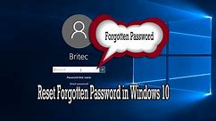 Reset Forgotten Password in Windows 10