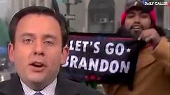 Man Holds 'Let's Go Brandon' Flag Behind MSNBC Reporter's Live Shot