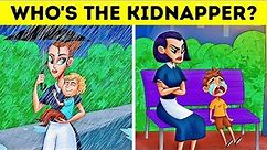 WHO'S THE KIDNAPPER? 😨 24 Riddles On Crime And Picture Puzzles With Answers