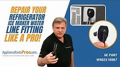 How To Replace: GE Refrigerator Ice Maker Water Line Fitting WR02X10967