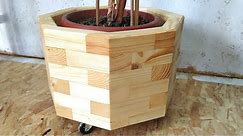 DIY Unique Wood Planter Box