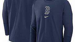 Nike Men's Navy Boston Red Sox Authentic Collection Player Performance Pullover Sweatshirt - Macy's