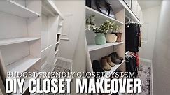 Closet makeover on a tight budget | Small closet transformation | Small home updates and diys