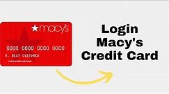 Macy's Credit Card Login | Sign In Macy's Credit Card Online