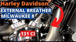 DK Customs External Breather kit Installed Milwaukee Eight 2021 Road Glide Limited 131 CI