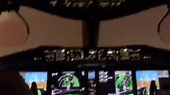 Cockpit view: lightning strike