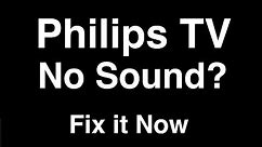 Philips TV No Sound - Fix it Now