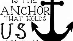 Room Wall Decor - Family is The Anchor in The Storm Quotes Nautical Vinyl Decal Stickers for Home Living Room, Kitchen or Entryway - Custom Sizes and Colors Match The Theme of Any Living Space