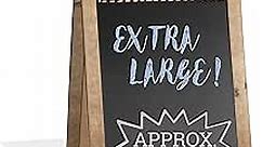 Ilyapa A-Frame Chalkboard Sidewalk Sign - 27 x 58 inches, Folding Standing Sandwich Sign – Sturdy Freestanding Barnwood Magnetic Sandwich Menu Display for Restaurant, Business, or Weddings