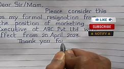 Re Study - Simple & short resignation email to manager /...