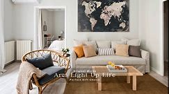 Large Wall Decor Living Room Wall Art Framed Office Pictures World Maps for Wall Canvas Paintings Contemporary Black and White Artwork