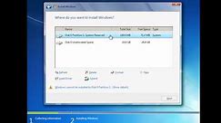 How to Install and Partition Windows 7