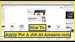 How To Apply For A Job At Amazon.com
