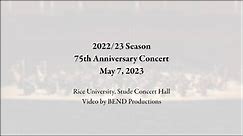 Houston Youth Symphony 2022/23 Season Spring and 75th Anniversary Concerts