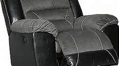 Signature Design by Ashley Earhart Faux Leather Manual Rocker Recliner, Gray
