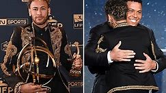 Brazil legend Ronaldo hands Neymar Ligue 1 player of the year as he wins ahead of Kylian Mbappe and Edinson