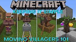 HOW To Move Villagers | The BEST Ways | Minecraft Keeping It Simple