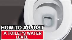 How To Adjust A Toilet's Water Level - Ace Hardware