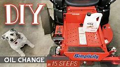 How to Change the Oil in a Zero Turn Lawn Mower - Kawasaki FR651V Engine