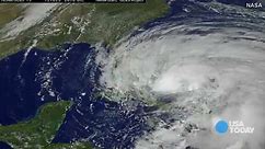 Satellite footage shows Hurricane Sandy's path