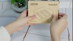 ANYHI Soap Dish for Shower,Soap Bar Holder with Drain for Kitchen Sink/Soap Tray/Saver/Shower/Bathroom/Counter Top,Keep Soap Dry Silver 2 Pack