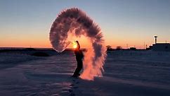 Watch What Happens When Boiling Water Is Thrown Into Freezing Air