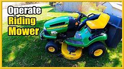 How to Operate & Start a John Deere Riding Lawn Mower (LA125)