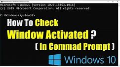 Windows Activation Checking Windows Command Line