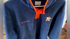 Astros Men's Half Snap Fleece Pullover by Columbia. Size XL
