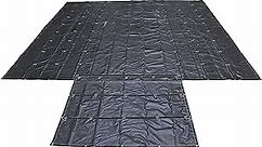 US Cargo Control Heavy Duty Lumber Tarp - 20 Feet x 18 Feet with 6 Foot Drop and Flap - Strong and Reliable Protection for Your Flatbed Trailer Cargo - 18 Ounce Black Trailer Tarp