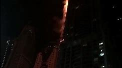 High-rise on fire in Dubai