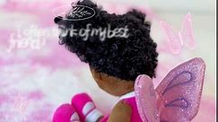 JUSTQUNSEEN Black Baby Doll, Black Doll African American Baby Doll, 12” Rag Doll for Girls Soft Baby Doll Gifts, Dolls for 2 3 Year Old Girls, Brown Doll Fairy Dolls Baby Dolls for 2 3 Year Old Girls