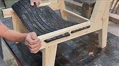 How To Make A Low-cost Outdoor Chair From Wood And Old Tires // Creative Wood Ideas