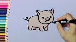 Easy drawing tutorial || Drawing piggy