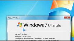 Windows Tutorial - How to determine your version of Windows