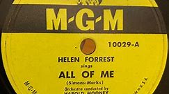 Helen Forrest - All Of Me / S'posin