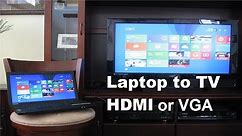 How to connect Laptop to TV using HDMI Cable or VGA Cable! - Fast & Easy