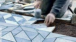 How to install a geometric paver pathway
