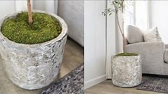 DIY Aged Stone Planter Pot // Hypertufa Style the Easy Way!