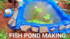 How to make a fish pond at home || small budget || fish pond making