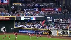 Fan almost tumbles over railing at MLB homer derby