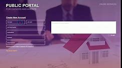 Public Portal-Create New Account