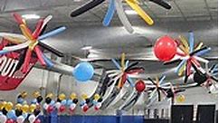 Ceiling balloon decor for the 20th CCM World Invite tournament! #ccmworldinvite #b#balloondecor #ceilingdecor | Balloons by Tommy