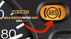 ABS LIGHT IS ON? HOW TO FIX IT (TRACTION CONTROL LIGHT&ABS WARNING LIGHT)#engine#ABS#light#car