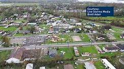 Damage in Laplace, Louisiana from Hurricane Ida